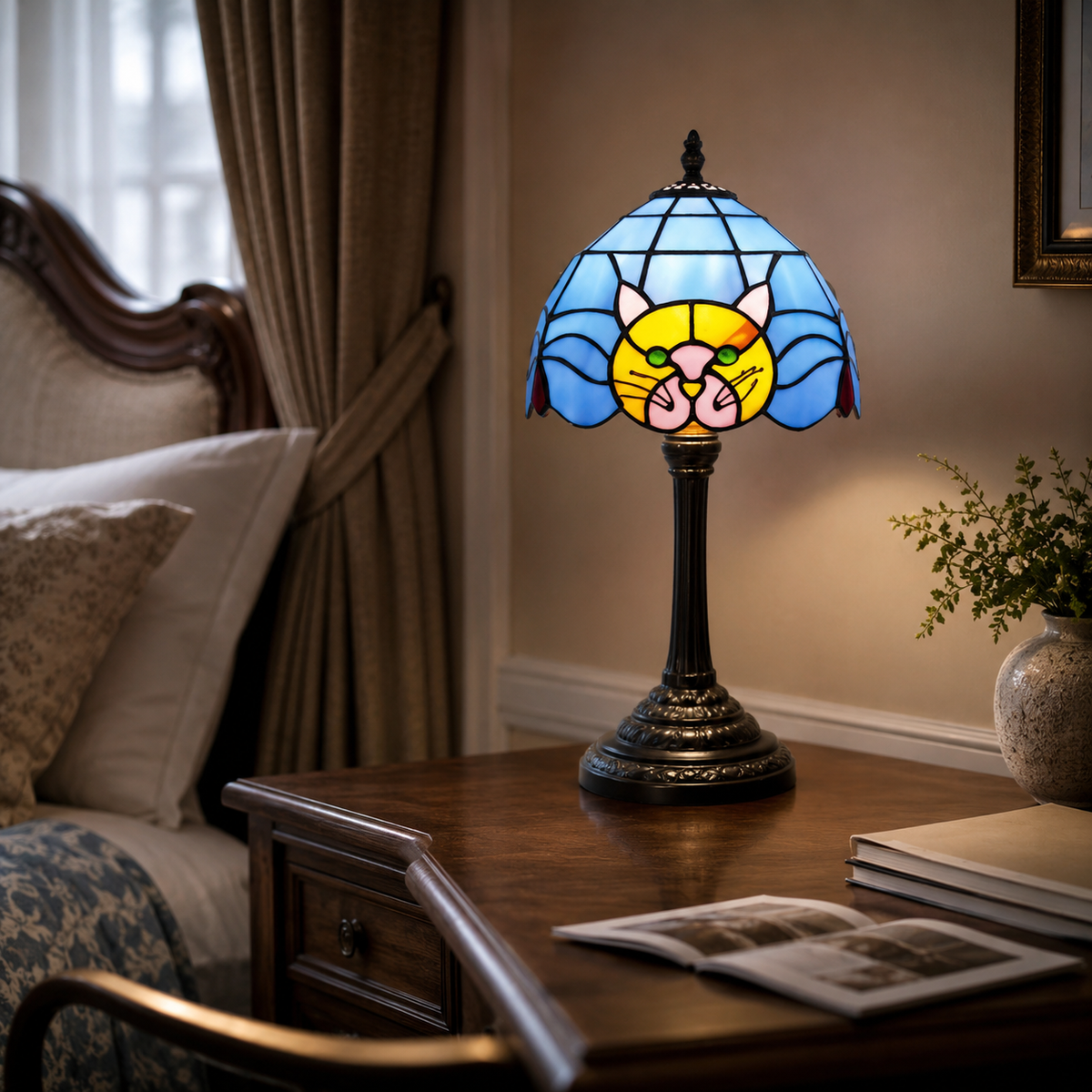 Lampe de chevet chat Azur