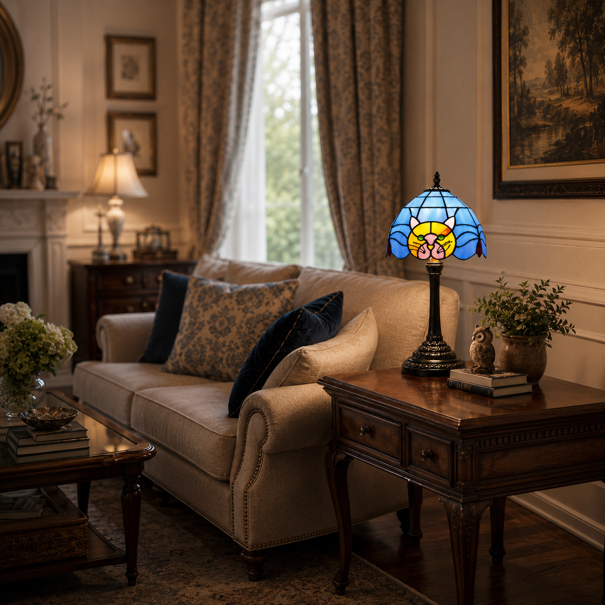 Lampe de chevet chat Azur