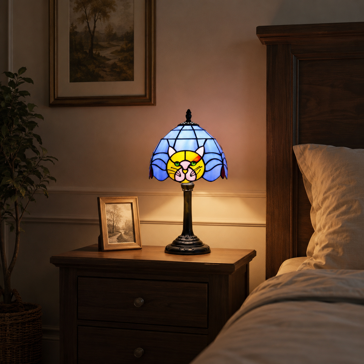 Lampe de chevet chat Azur