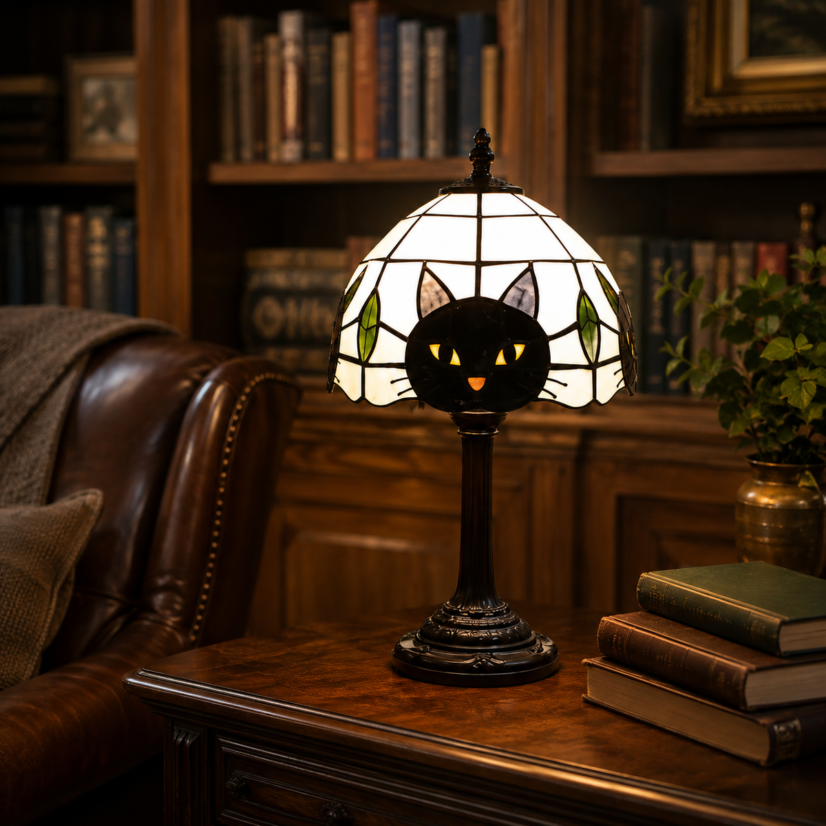 Lampe de chevet chat Noir