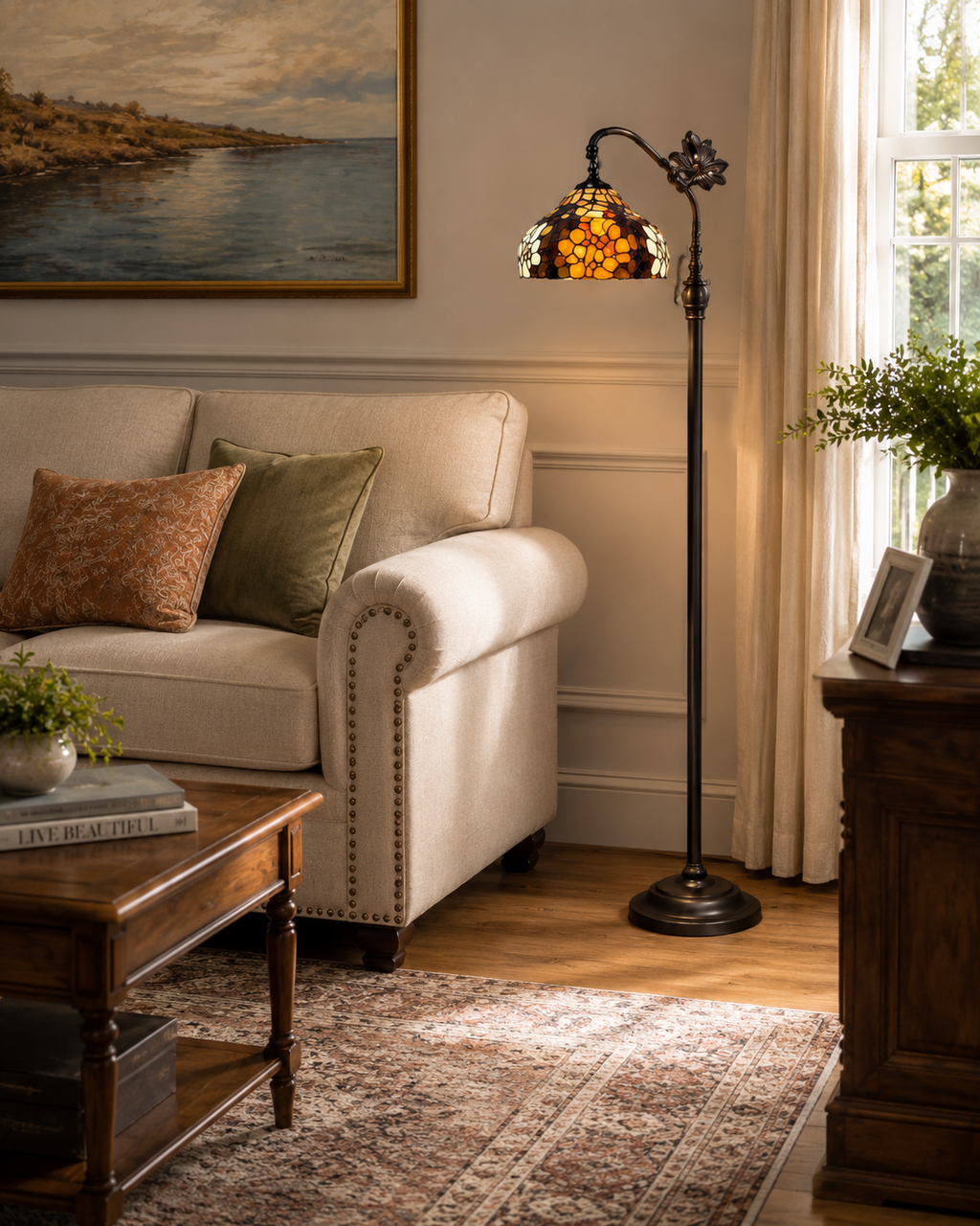 Lampe sur pied Floral