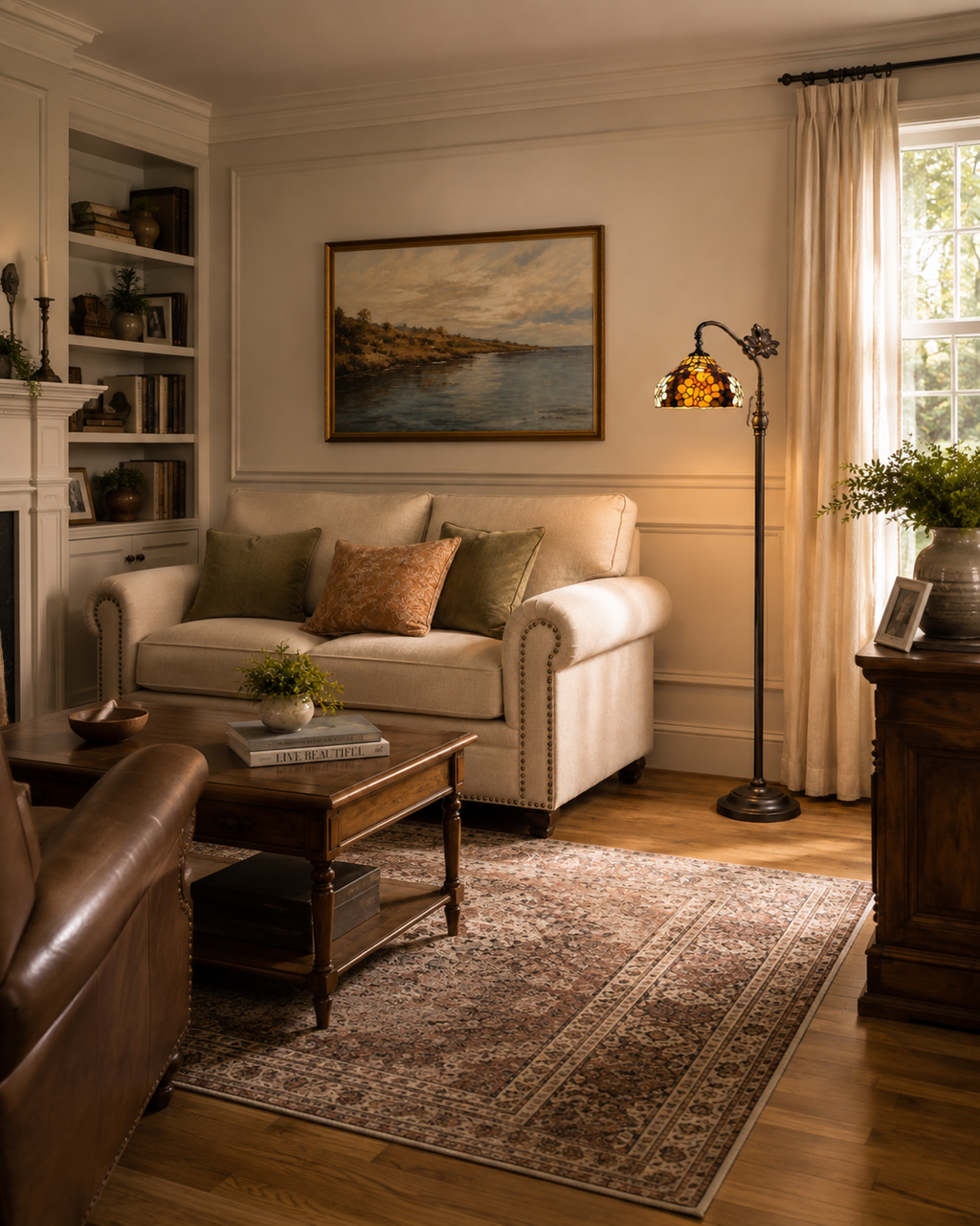 Lampe sur pied Floral