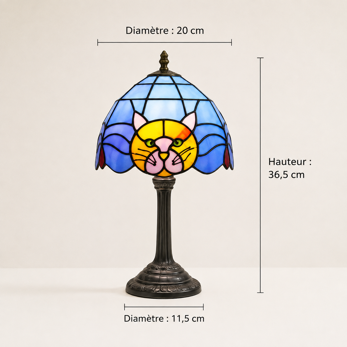 Lampe de chevet chat Azur