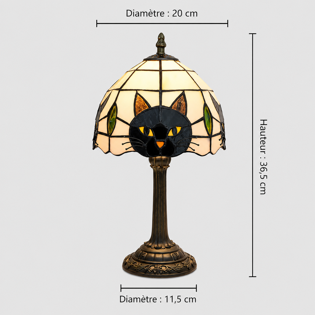 Lampe de chevet chat Noir