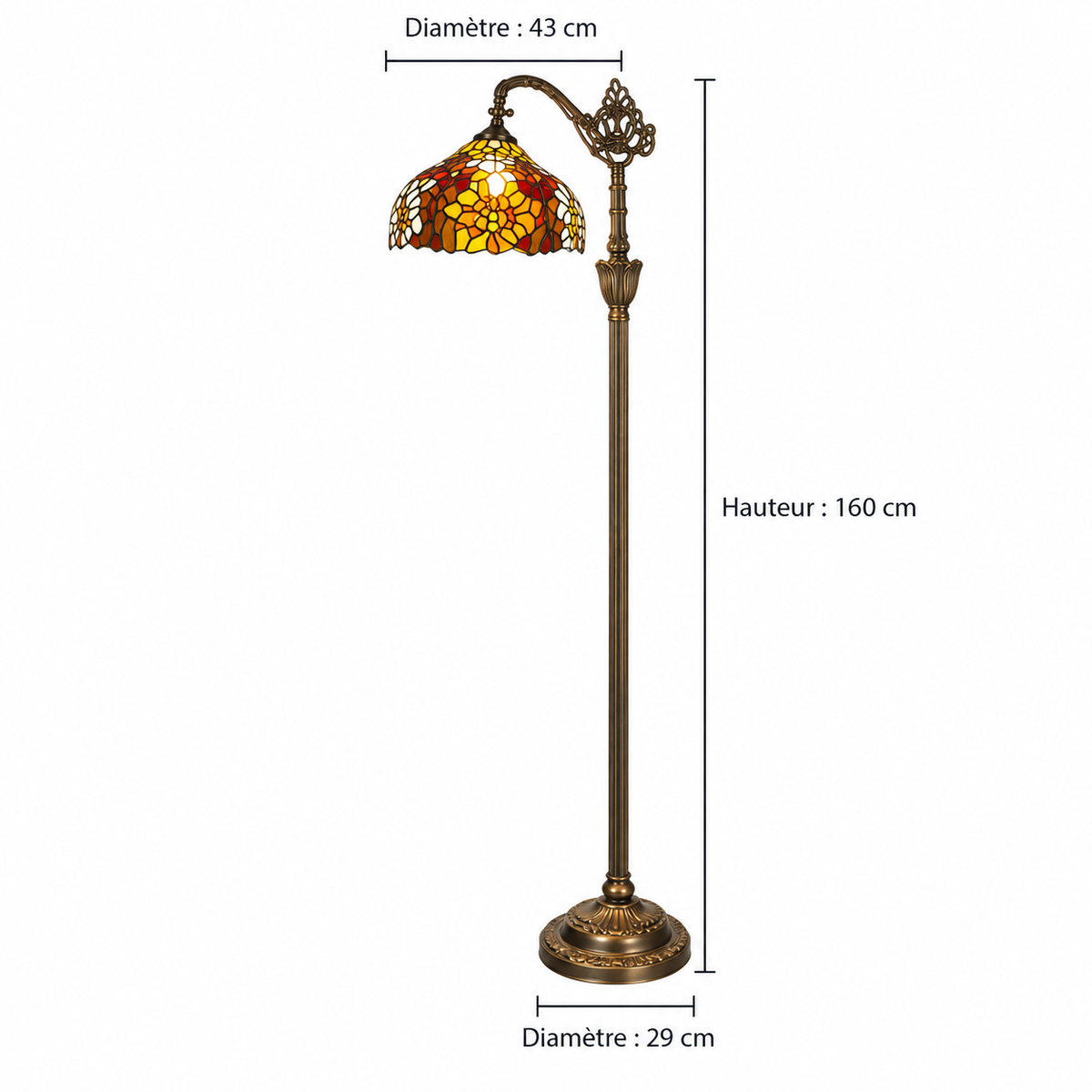 Lampe sur pied Floral