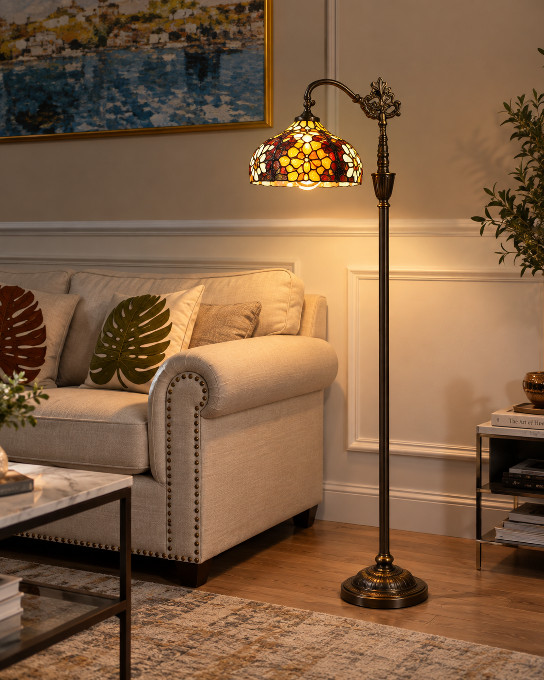 Lampe sur pied Floral