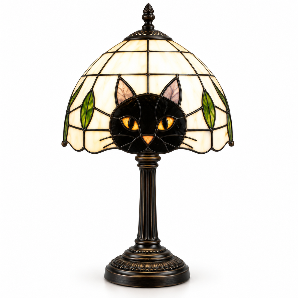 Lampe de chevet chat Noir